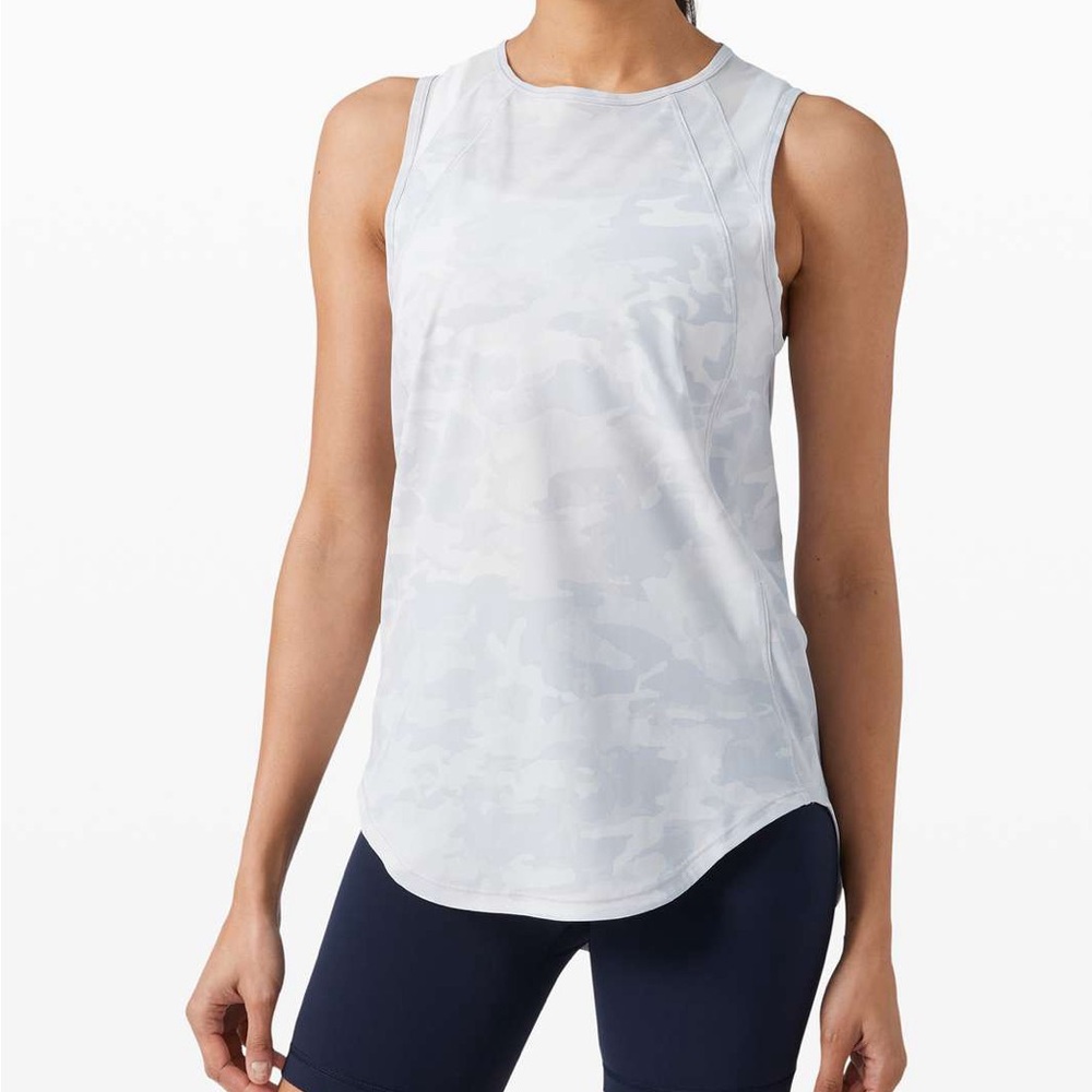Lululemon White Camo Scuplt Tank